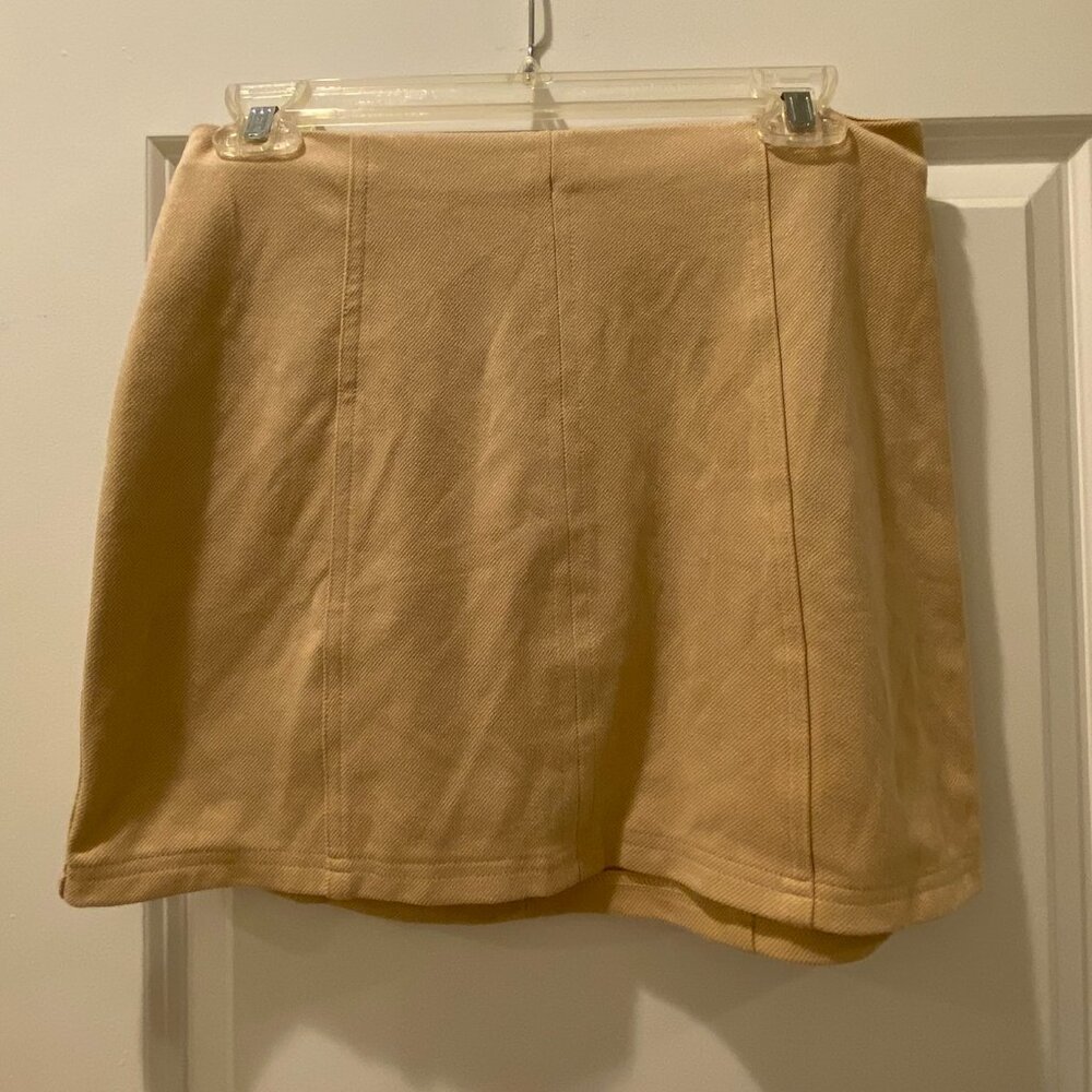 Altar'd State Brown Faux Suede Skirt Size Small